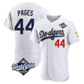 Los Angeles Dodgers #44 Andy Pages Player Gold White FEDASGOGE World Series 2026 Collection Stadium Limited Elite Stitched Jerseys