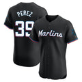 Miami Marlins #39 Eury Perez Player Black FEDASGOGE Vapor Home Limited Elite Stitched Jerseys