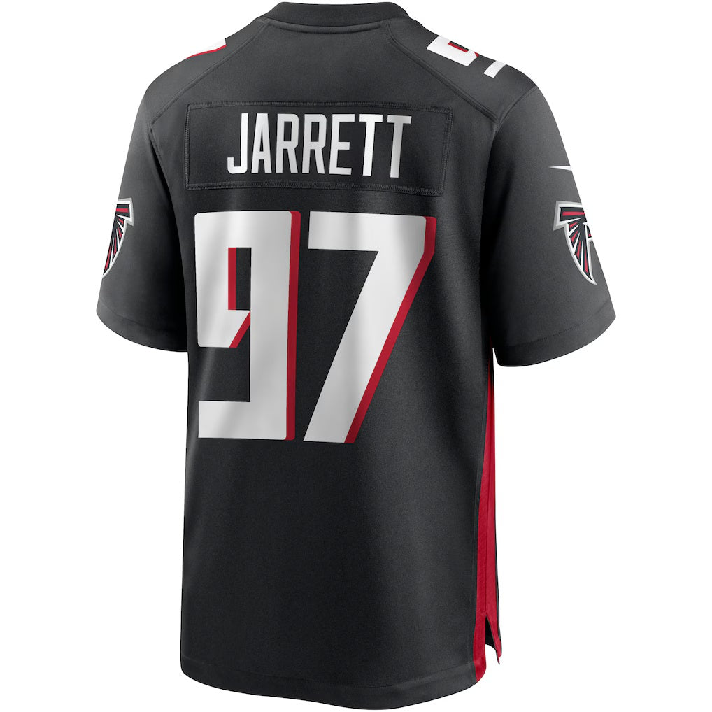 A.Falcons #97 Grady Jarrett Black FEDASGOGE Game Player Jersey