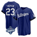 Los Angeles Dodgers #23 Kyle Tucker Player Royal FEDASGOGE World Series Meet City Connect Home Game Stitched Jerseys