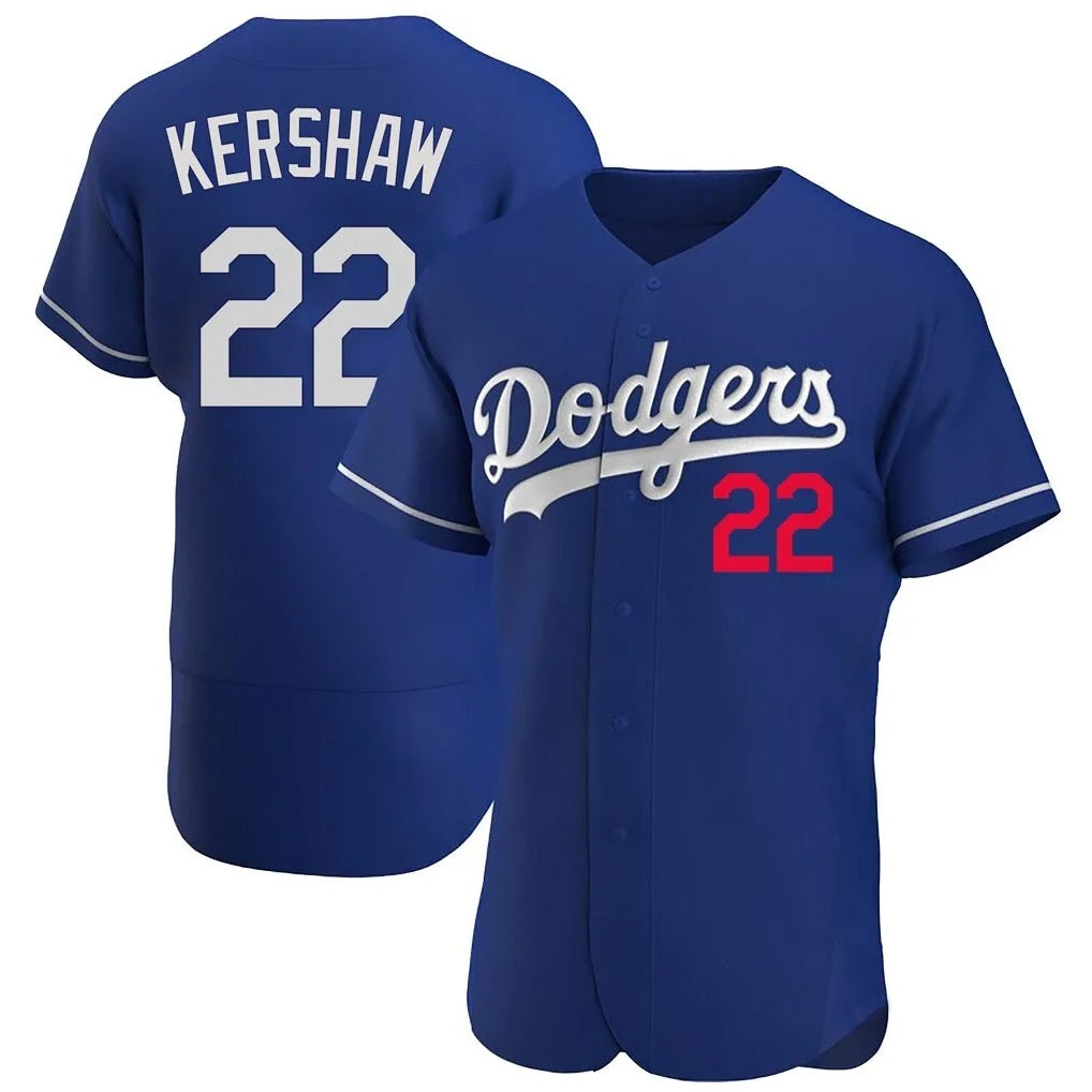 Los Angeles Dodgers #22 Clayton Kershaw Player Royal FEDASGOGE Limited Elite Home Stitched Jerseys