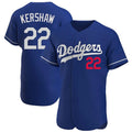 Los Angeles Dodgers #22 Clayton Kershaw Player Royal FEDASGOGE Limited Elite Home Stitched Jerseys