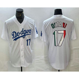 Los Angeles Dodgers #17 Shohei Ohtani Number Mexico White FEDASGOGE Cool Base Stitched Jerseys