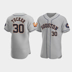 Houston Astros #30 Kyle Tucker Gray FEDASGOGE 60th Anniversary Flex Base Stitched Jersey