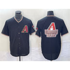 Arizona Diamondbacks Black FEDASGOGE Team Big Logo Cool Base Stitched Jerseys