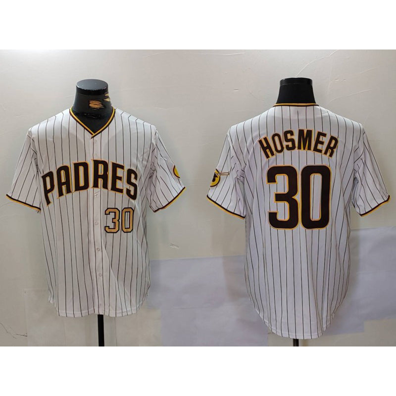 San Diego Padres #30 Eric Hosmer White FEDASGOGE Stitched Cool Base Jerseys