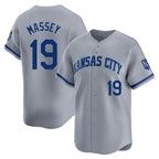 Kansas City Royals #19 Michael Massey Player Gray FEDASGOGE Limited Home Stitched Jerseys