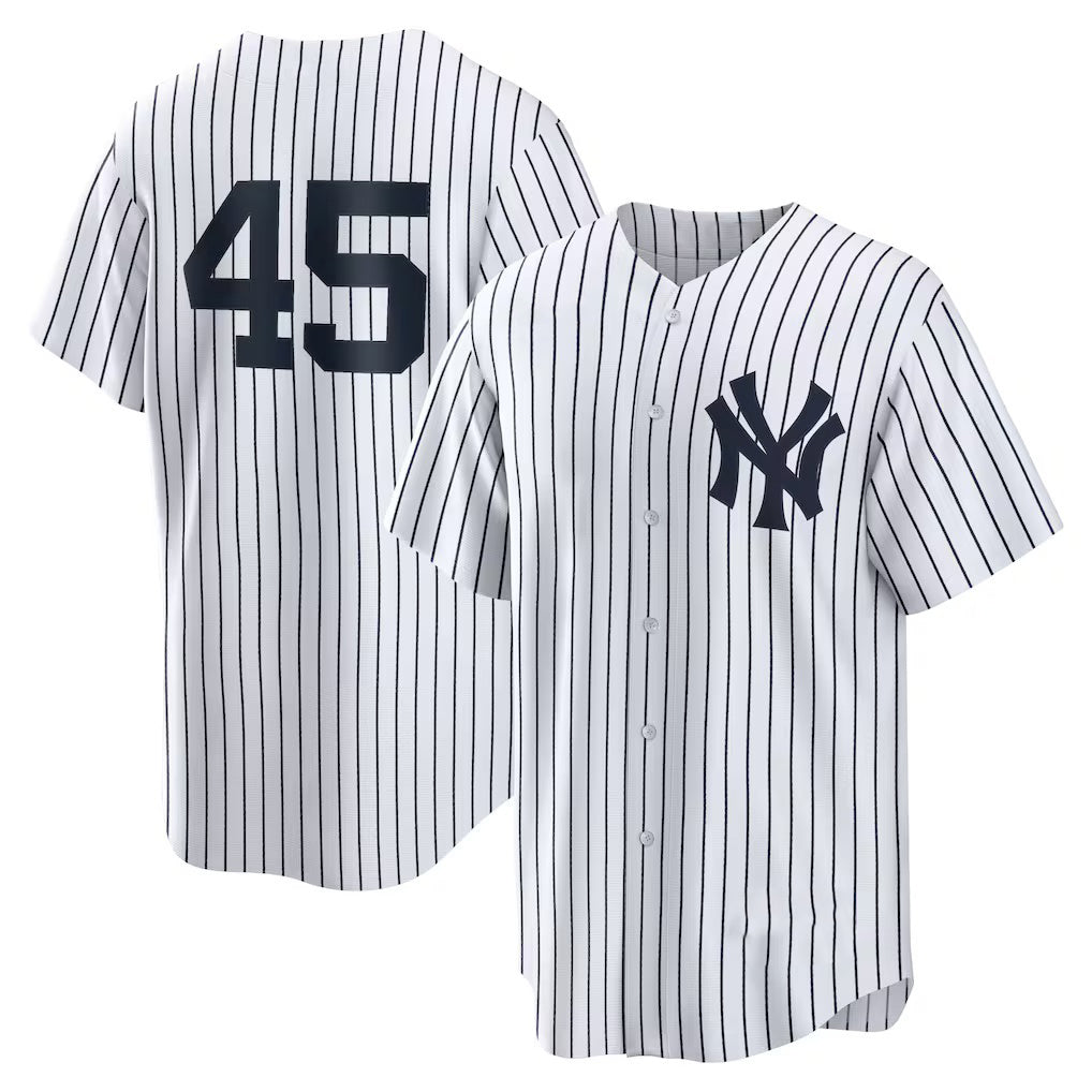 New York Yankees #45 Gerrit Cole White FEDASGOGE Home Replica Player Name Jersey