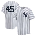New York Yankees #45 Gerrit Cole White FEDASGOGE Home Replica Player Name Jersey