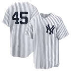 New York Yankees #45 Gerrit Cole White FEDASGOGE Home Replica Player Name Jersey