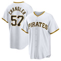 Pittsburgh Pirates #57 Bubba Chandler White FEDASGOGE Home Replica Jersey