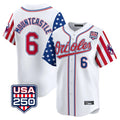Baltimore Orioles #6 Ryan Mountcastle Player White FEDASGOGE USA 250 Independence Day Vapor Premier Home Game Stitched Jerseys