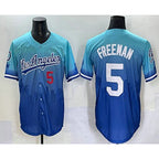 Los Angeles Dodgers #5 Freddie Freeman Blue FEDASGOGE 2025 City Connect Limited Stitched Jersey