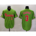 Philadelphia Phillies #3 Bryce Harper Number Green FEDASGOGE With Patch Stitched Cool Base Jersey