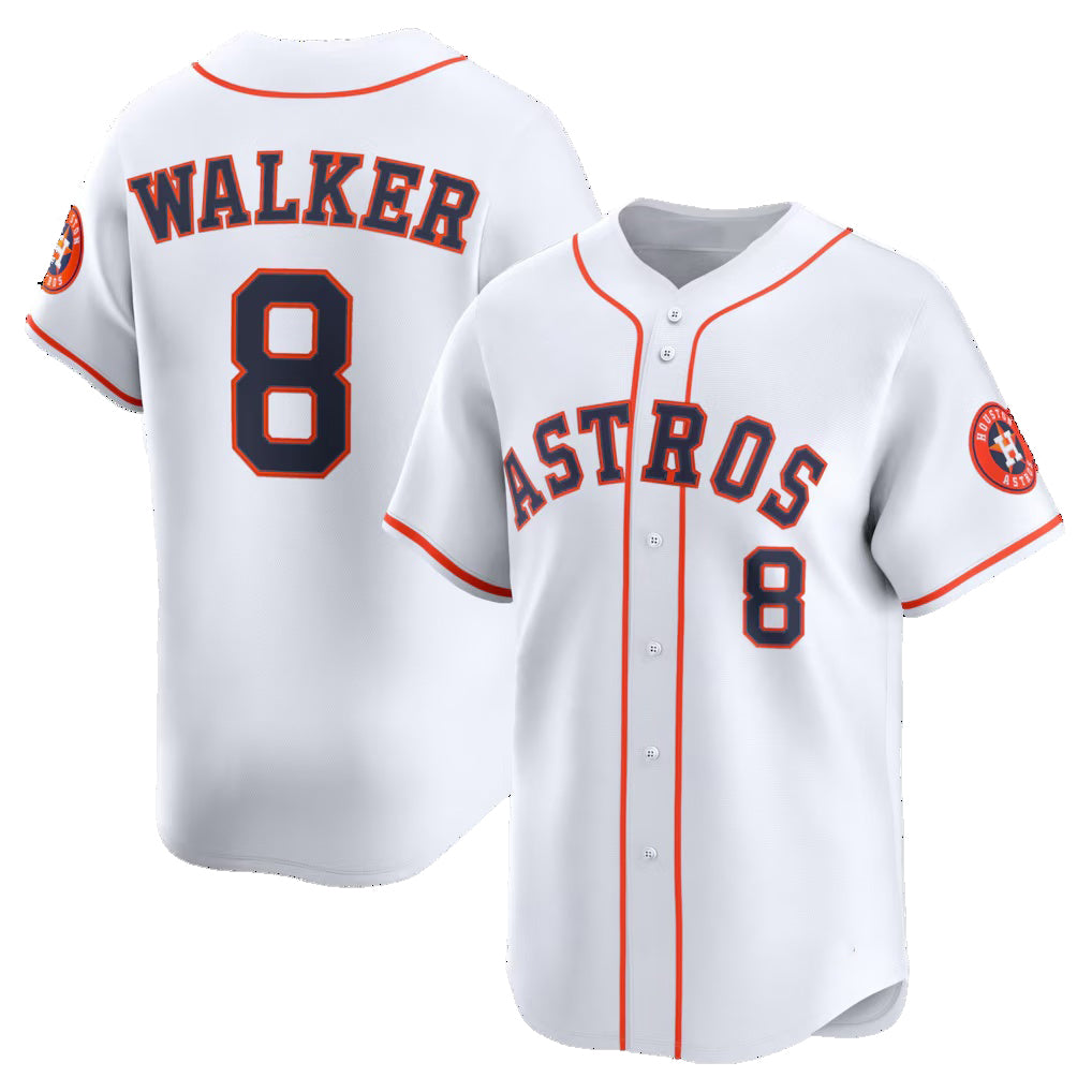 Houston Astros #8 Christian Walker White FEDASGOGE Home Limited Player Jersey