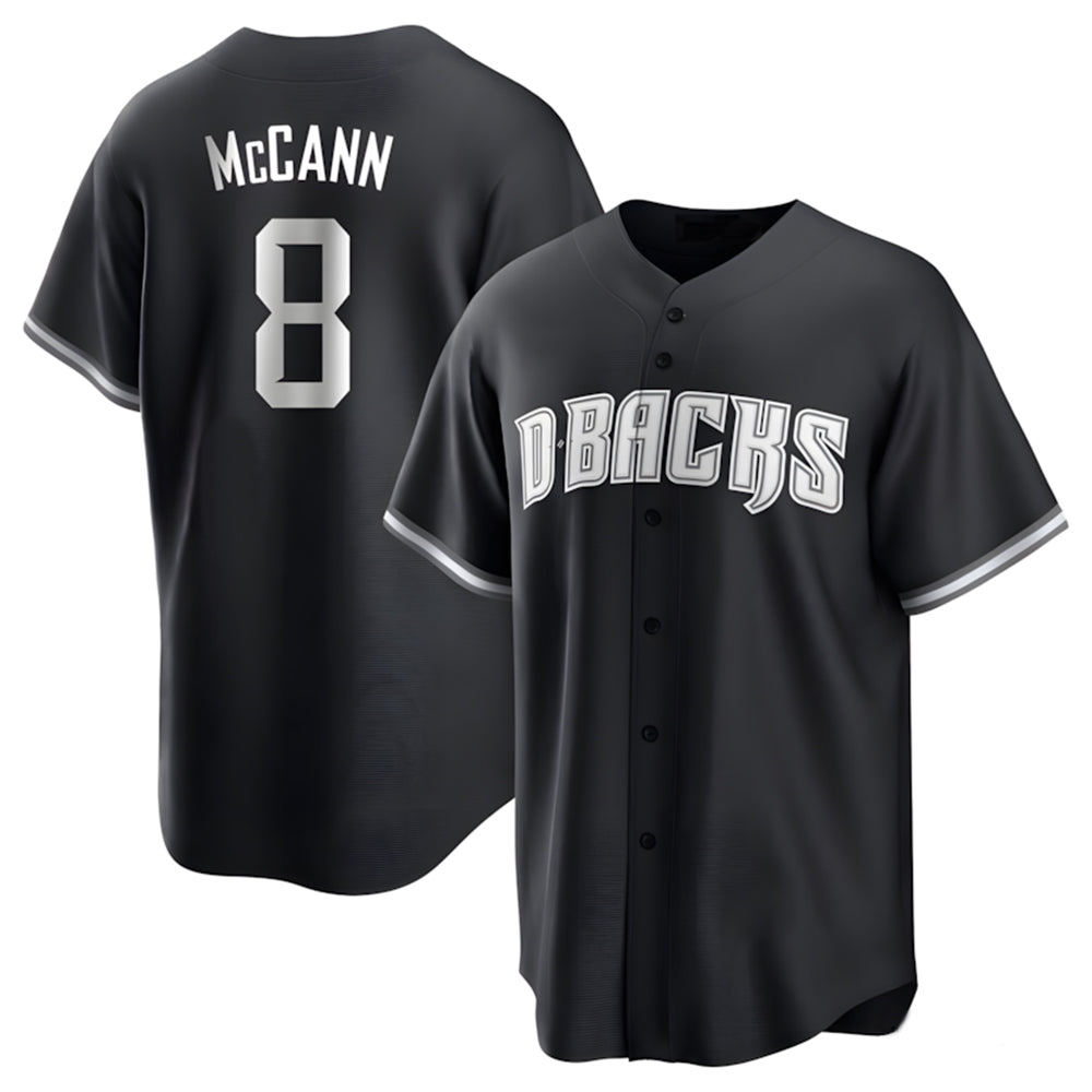 Arizona Diamondbacks #8 James McCann Player Black FEDASGOGE Game Home Stitched Jerseys