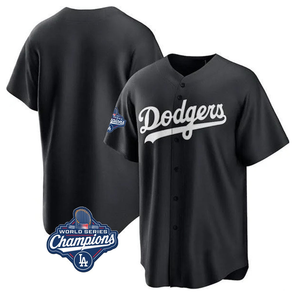 Los Angeles Dodgers Blank Player Black FEDASGOGE Pitch Fashion World Series Meet T-shirt Stitched Jerseys