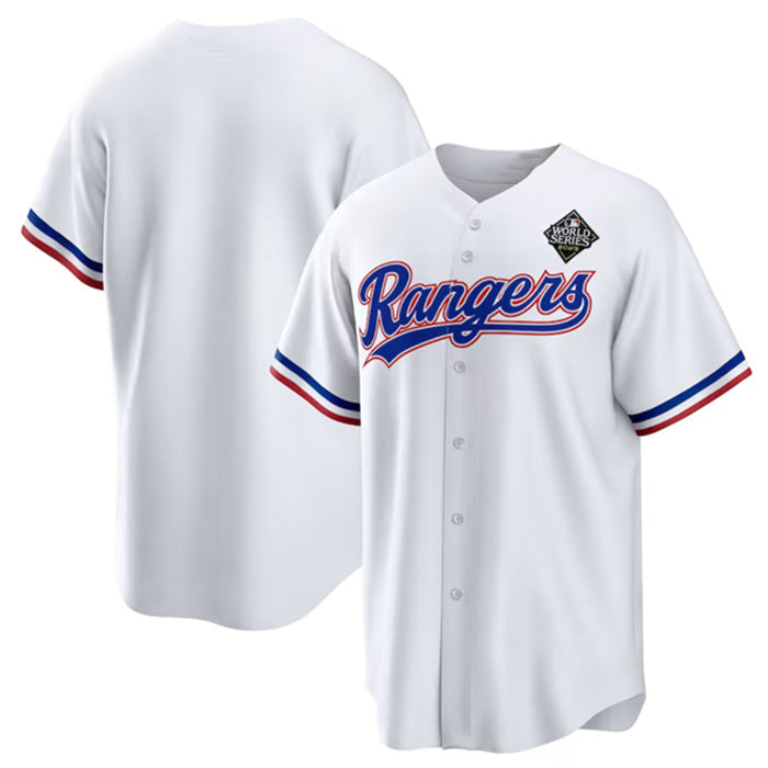 Texas Rangers Blank White FEDASGOGE 2023 World Series Stitched Jersey