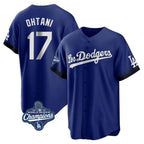 Los Angeles Dodgers #17 Shohei Ohtani Player Royal FEDASGOGE World Series Meet City Connect Home Game Stitched Jerseys