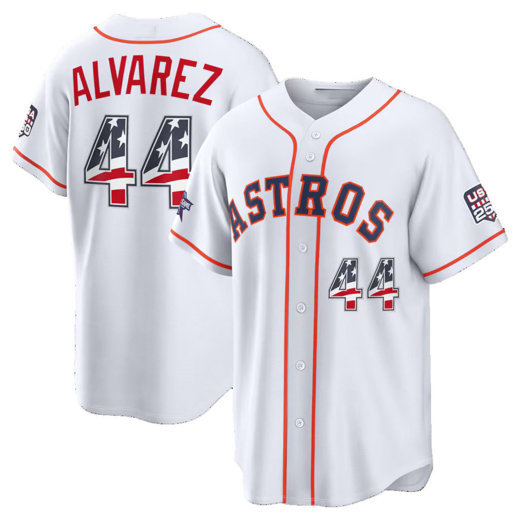 Houston Astros #44 Yordan Alvarez 2026 All-Star Edition Stars & Stripes White FEDASGOGE Stadium Jersey