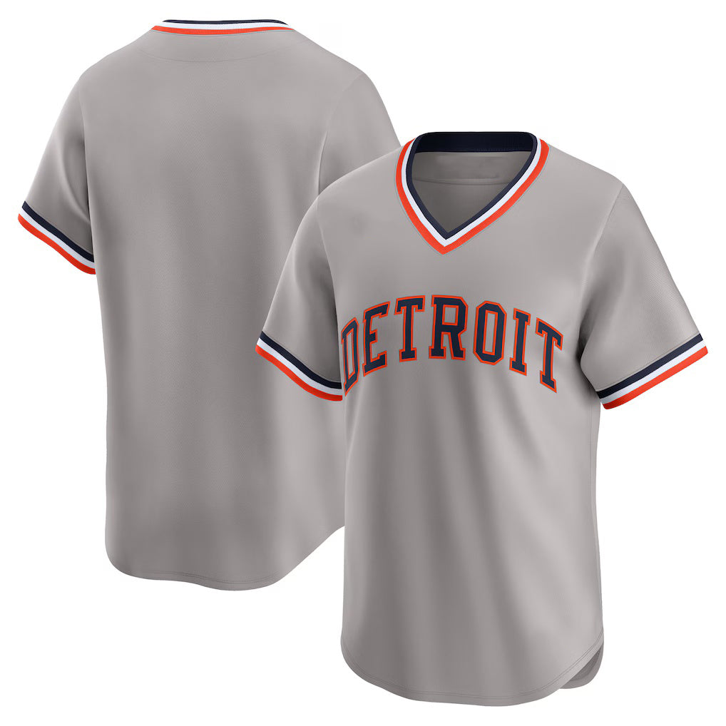 Detroit Tigers Gray FEDASGOGE Throwback Cooperstown Collection Limited Jersey