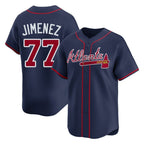 Atlanta Braves #77 Joe Jimenez Player Navy FEDASGOGE Limited Home Game Stitched Jerseys