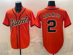 San Francisco Giants #2 Willy Adames Orange FEDASGOGE Cool Base Stitched Jersey