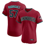 Arizona Diamondbacks #57 Eduardo Rodriguez Player Red FEDASGOGE Limited Elite Home Game Stitched Jerseys