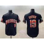 San Diego Padres #19 Tony Gwynn Black FEDASGOGE Mexico Cool Base Stitched Jersey