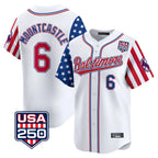 Baltimore Orioles #6 Ryan Mountcastle Player White FEDASGOGE USA 250 Independence Day Vapor Premier Limited Home Game Stitched Jerseys