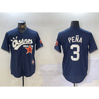 Houston Astros #3 Jeremy Pena Black FEDASGOGE Cactus Jack Vapor Premier Stitched Jersey
