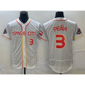 Houston Astros #3 Jeremy Pena Number White FEDASGOGE 2023 City Connect Flex Base Stitched Jersey 3