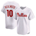 Philadelphia Phillies #10 J.T. Realmuto White FEDASGOGE Home Limited Player Jersey
