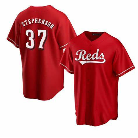 Cincinnati Reds #37 Tyler Stephenson Red FEDASGOGE Cool Base Jersey
