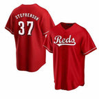 Cincinnati Reds #37 Tyler Stephenson Red FEDASGOGE Cool Base Jersey