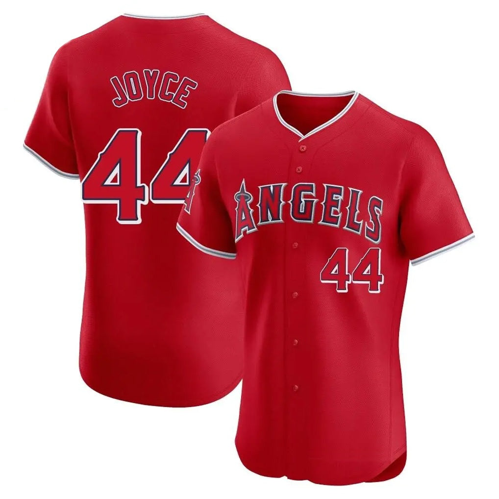 Los Angeles Angels #44 Ben Joyce Player Red FEDASGOGE Home Limited Elite Stitched Jerseys