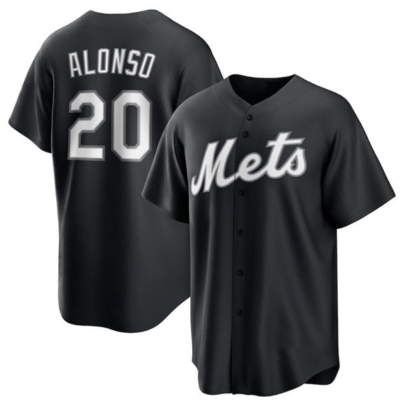 New York Mets #20 Pete Alonso Black FEDASGOGE Lights Out Limited Stitched Jersey