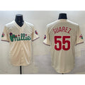 Philadelphia Phillies #55 Ranger Su¨¢rez Cream FEDASGOGE Phanatic Limited Stitched Jersey