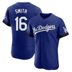Los Angeles Dodgers #16 Will Smith Player Royal FEDASGOGE City Connect Elite Home Stitched Jerseys