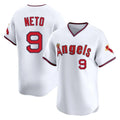 Los Angeles Angels #9 Zach Neto Player White FEDASGOGE T-shirt Home Limited Stitched Jerseys