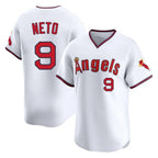 Los Angeles Angels #9 Zach Neto Player White FEDASGOGE T-shirt Home Limited Stitched Jerseys