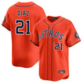 Houston Astros #21 Yainer Diaz Player Orange FEDASGOGE Home Limited Stitched Jerseys