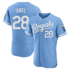 Kansas City Royals #28 Kyle Isbel Player Light Blue FEDASGOGE Alt Limited Elite Home Stitched Jerseys