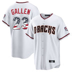 Arizona Diamondbacks #23 Zac Gallen Player White FEDASGOGE USA 250 Fourth of July Home Game Stitched Jerseys
