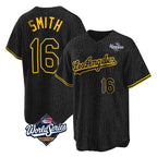 Los Angeles Dodgers #16 Will Smith Player Black FEDASGOGE World Series Snake Skin City Game Home Stitched Jerseys