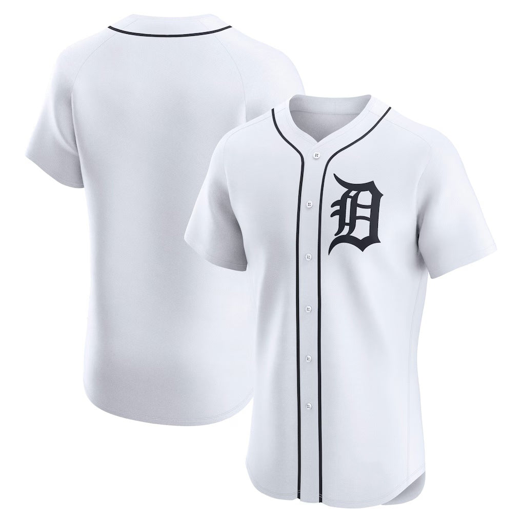 Detroit Tigers White FEDASGOGE Home Elite Jersey