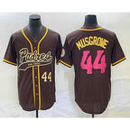 San Diego Padres #44 Joe Musgrove Number Brown FEDASGOGE NEW 2023 City Connect Cool Base Stitched Jersey