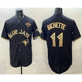 Toronto Blue Jays #11 Bo Bichette Black Gold FEDASGOGE 2025 American League Champions Limited Stitched Jersey