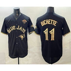 Toronto Blue Jays #11 Bo Bichette Black Gold FEDASGOGE 2025 American League Champions Limited Stitched Jersey