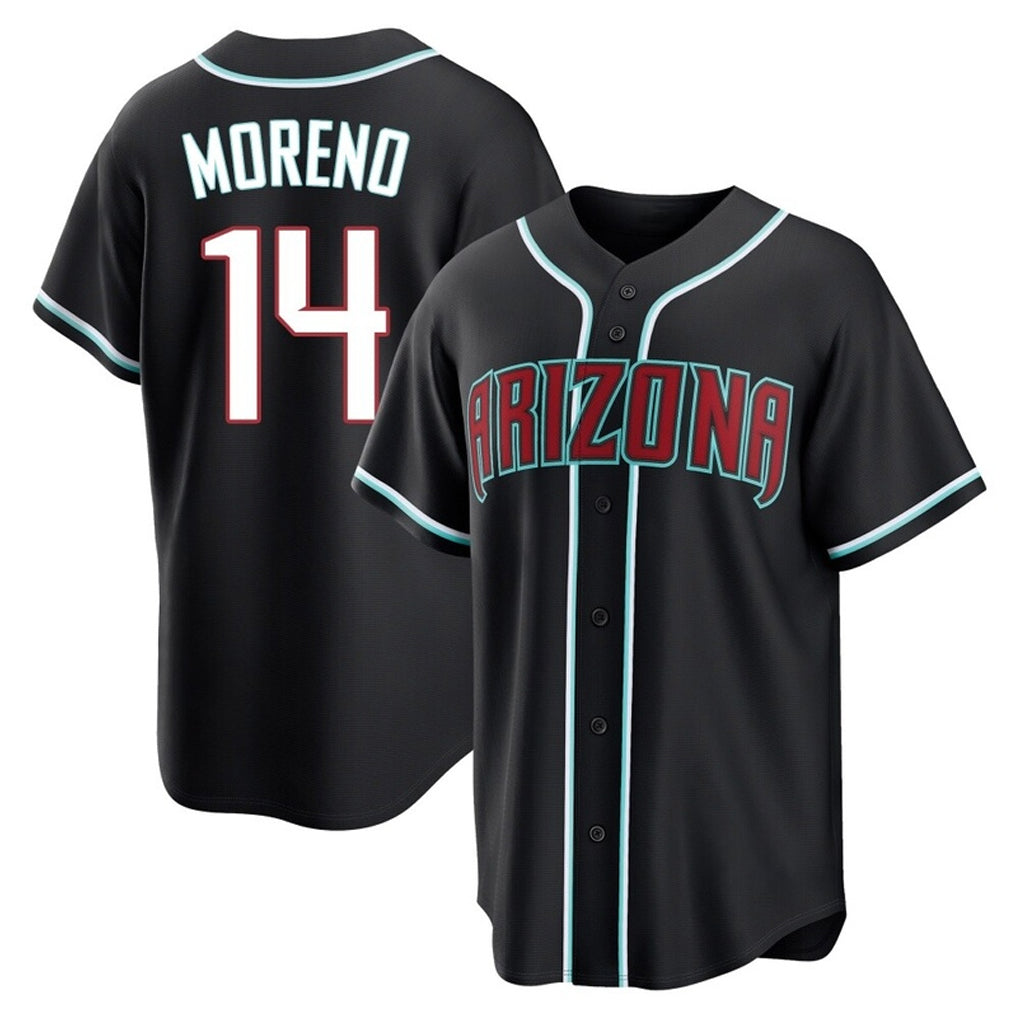 Arizona Diamondbacks #14 Gabriel Moreno Player Black FEDASGOGE Home Game Stitched Jerseys